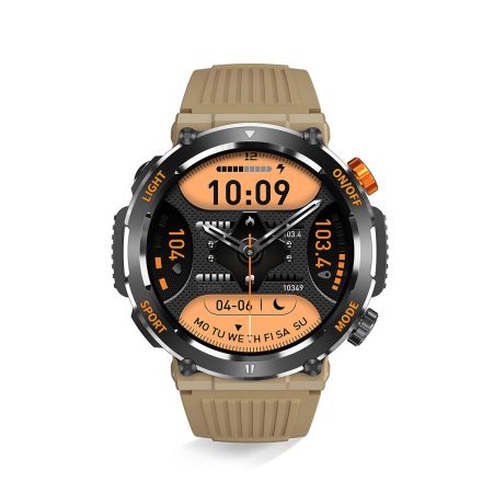 HELLO H17 smartwatch impermeabil, multilingv, cu un aspect robust, sportiv care impresionează - Kaki