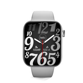   Hello Y102 Bluetooth - ceas inteligent AMOLED cu meniu multilingv cu curea din silicon - Gri