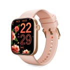 Hello Y102 Bluetooth - ceas inteligent AMOLED cu meniu multilingv cu curea din silicon - Rose Gold