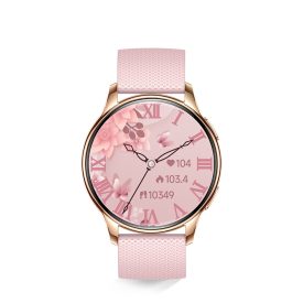   HELLO Y11 Smartwatch impermeabil cu meniu multilingv, ritm cardiac, tensiune arterială, oxigen din sânge + curea cadou - RoseGold