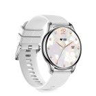 HELLO Y11 Smartwatch impermeabil cu meniu multilingv, ritm cardiac, tensiune arterială, oxigen din sânge + curea cadou - Argint