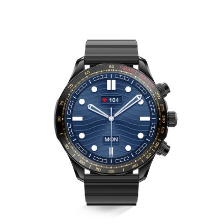 HELLO Y99 IP68 Smartwatch multilingv rezistent la apă cu ritm cardiac, tensiune arterială, monitor de oxigen din sânge - Curea din silicon - Negru